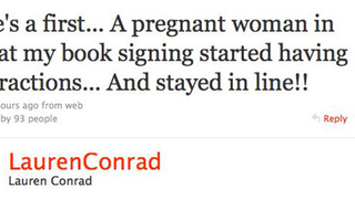 Woman Goes Into Labor At Lauren Conrad's Book Signing